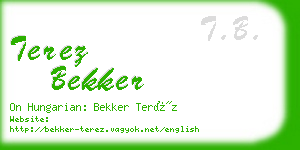terez bekker business card